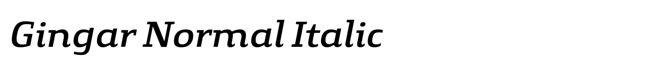 Gingar Normal Italic